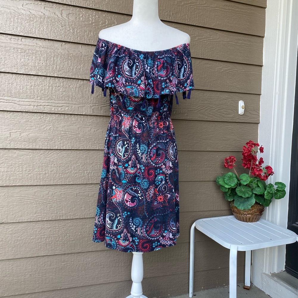Charming Charlie’s Off Shoulder Mini Women’s Summer Dress, size L